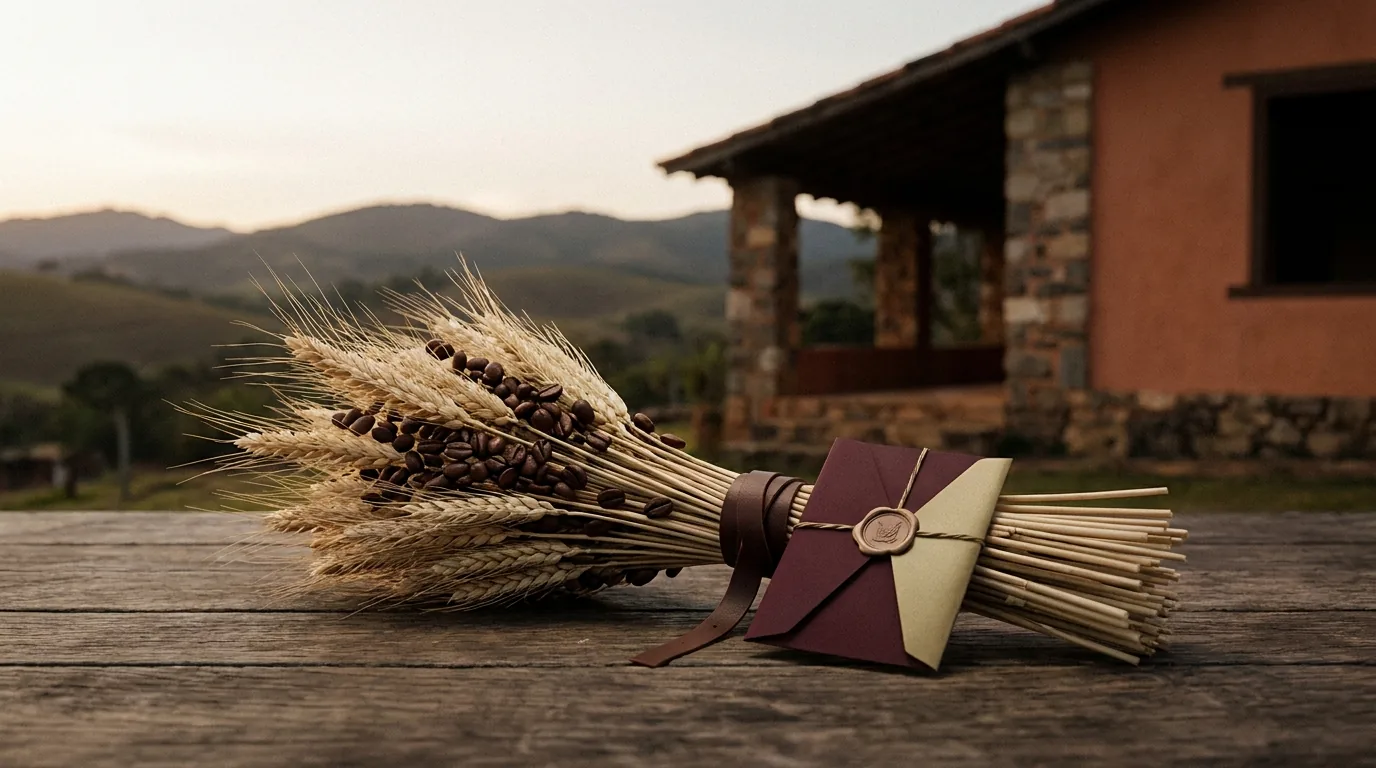 Capa editorial conceitual sobre cédula de produto rural (cpr): modalidades, garantias e cuidados, em tons bordô e creme